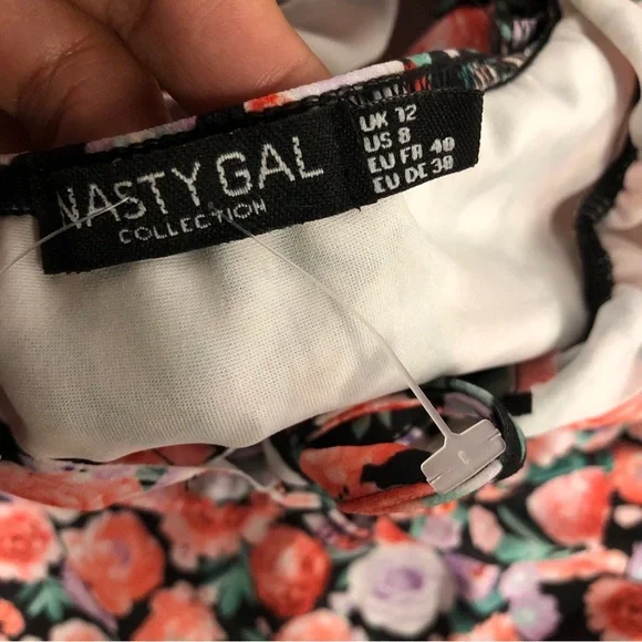 Nasty Gal We've Gotta Grow Floral Mini Dress Size 8 - Picture 8 of 10